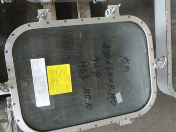 Cửa sổ bánh xe hình chữ nhật thép biển với kính nóng